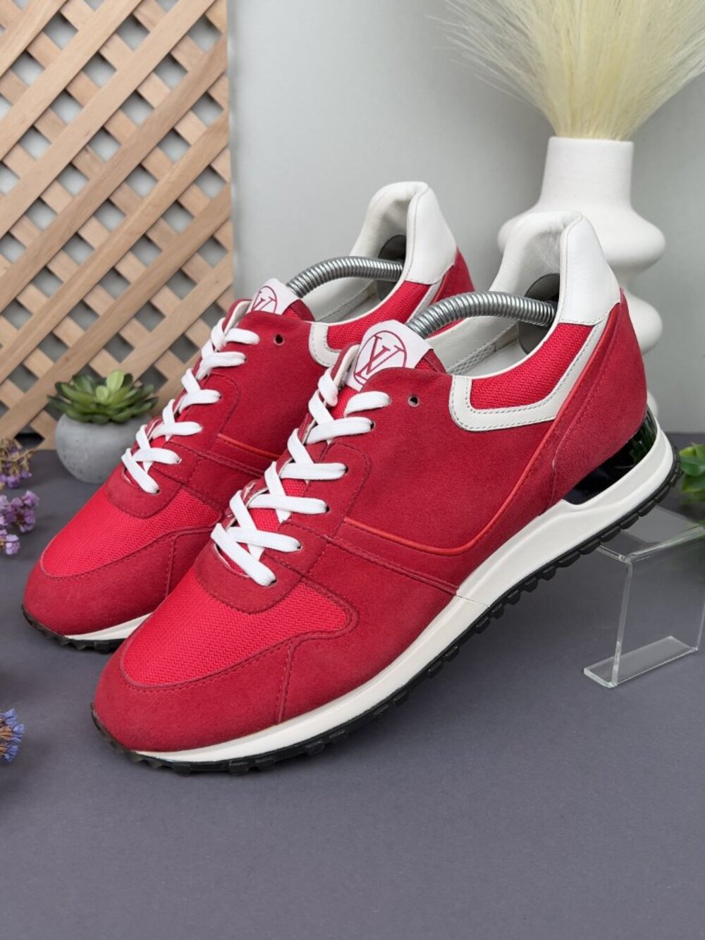 Louis Vuitton Run Away Sneakers Red Suede 4.5 UK or 7.5 US or 37.5 EUR